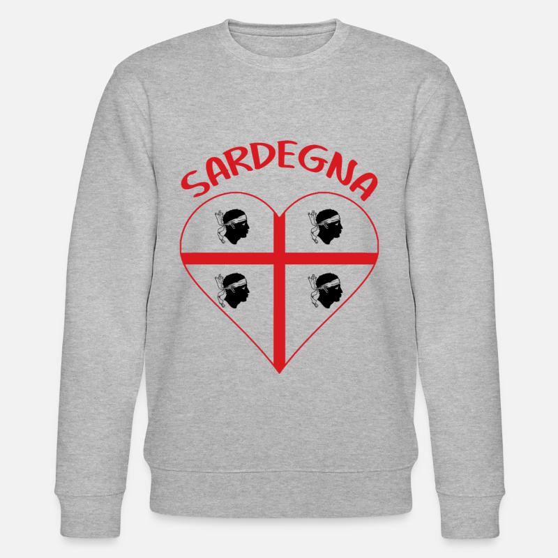 Sardegna Herz Sardaigne Sardinia - Sweat bio CHANGER Stanley/Stella Unisexe - gris chiné