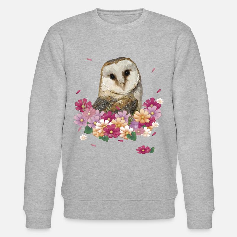 Eule - Stanley/Stella Unisex Bio-Sweatshirt CHANGER  - Grau meliert