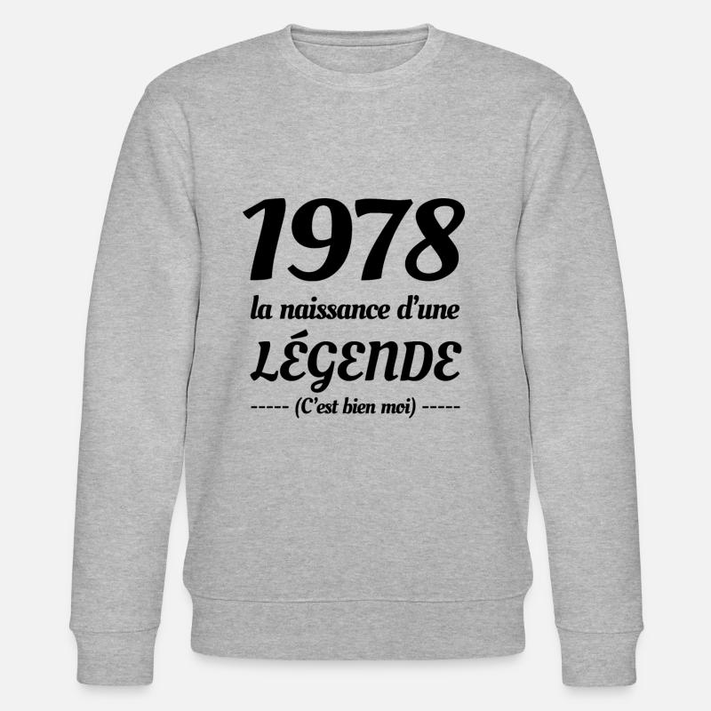 1978 NAISSANCE D’UNE LÉGENDE - Sweat bio CHANGER Stanley/Stella Unisexe - gris chiné