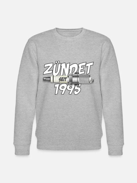 Zündet seit 1995 Jahrgang Geburtstag Mechaniker - Stanley/Stella Unisex Bio-Sweatshirt CHANGER  - Grau meliert