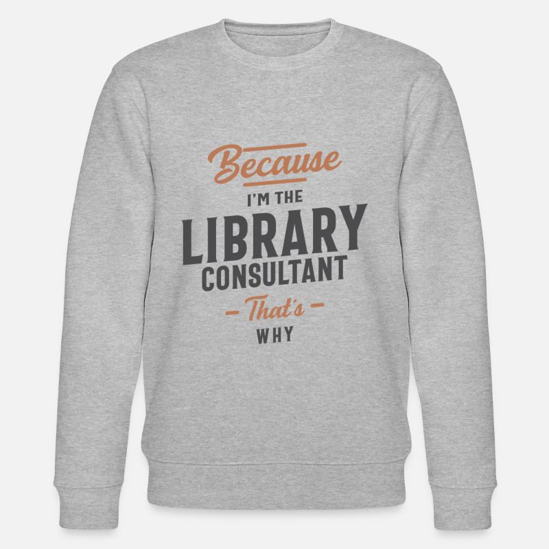 Bibliotheksberater Job Beruf - Stanley/Stella Unisex Bio-Sweatshirt CHANGER  - Grau meliert