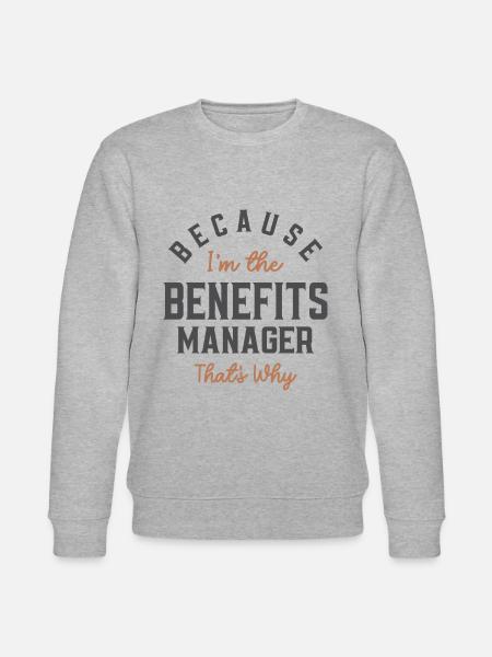 Benefits Manager Job Occupation - Stanley/Stella CHANGER Unisex Organic Sweatshirt - heather grey