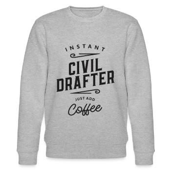 Civil Drafter Funny Job Title - Stanley/Stella CHANGER Unisex Organic Sweatshirt - heather grey - Front - Nik (191cm) & Marisol (170cm)