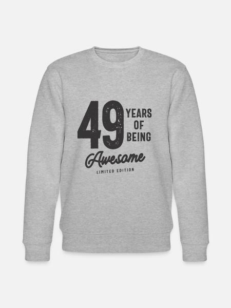 49 år med at være fantastisk 49-års fødselsdag - Stanley/Stella økologisk unisex-sweatshirt CHANGER  - grå meleret