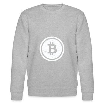 Hodler Bitcoin BTC Crypto Miner - Sweat bio CHANGER Stanley/Stella Unisexe - gris chiné - Devant - Nik (191cm) & Marisol (170cm)