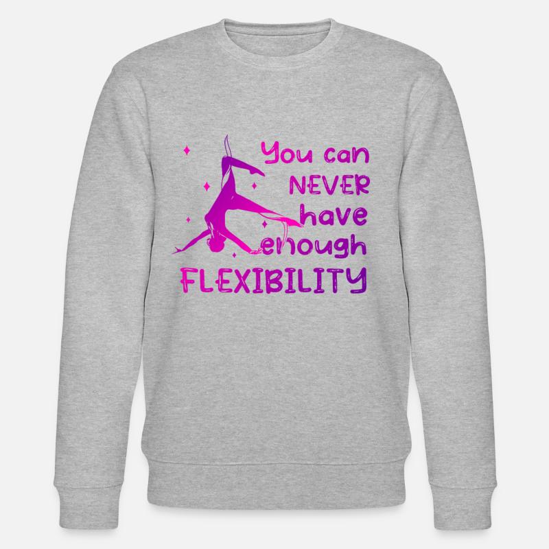 Flexibilität - Lustige Luftseidenakrobatik - Stanley/Stella Unisex Bio-Sweatshirt CHANGER  - Grau meliert