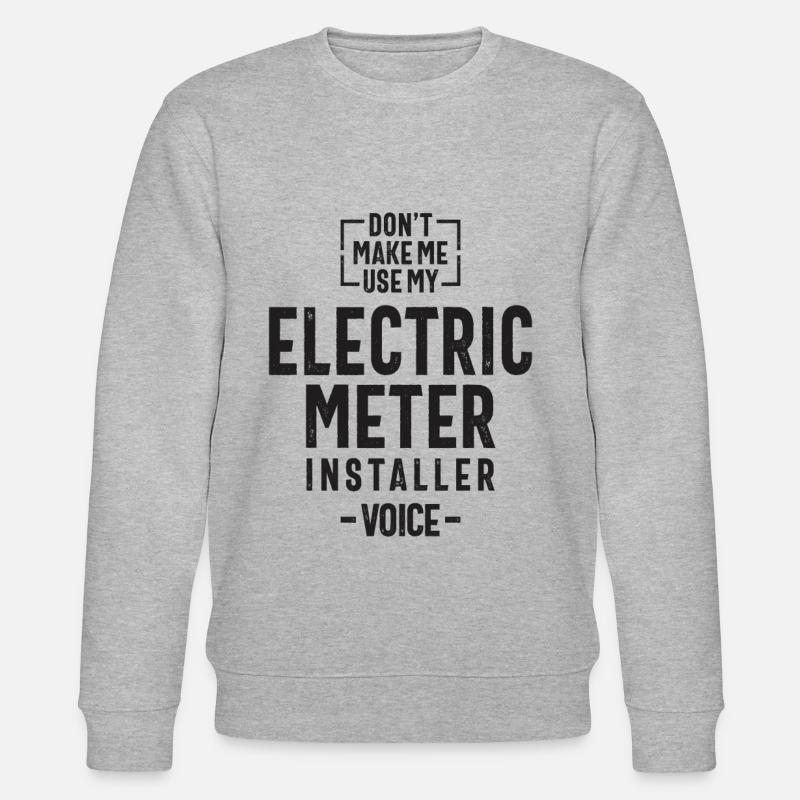 Elektrometter Installateur Beruf - Stanley/Stella Unisex Bio-Sweatshirt CHANGER  - Grau meliert