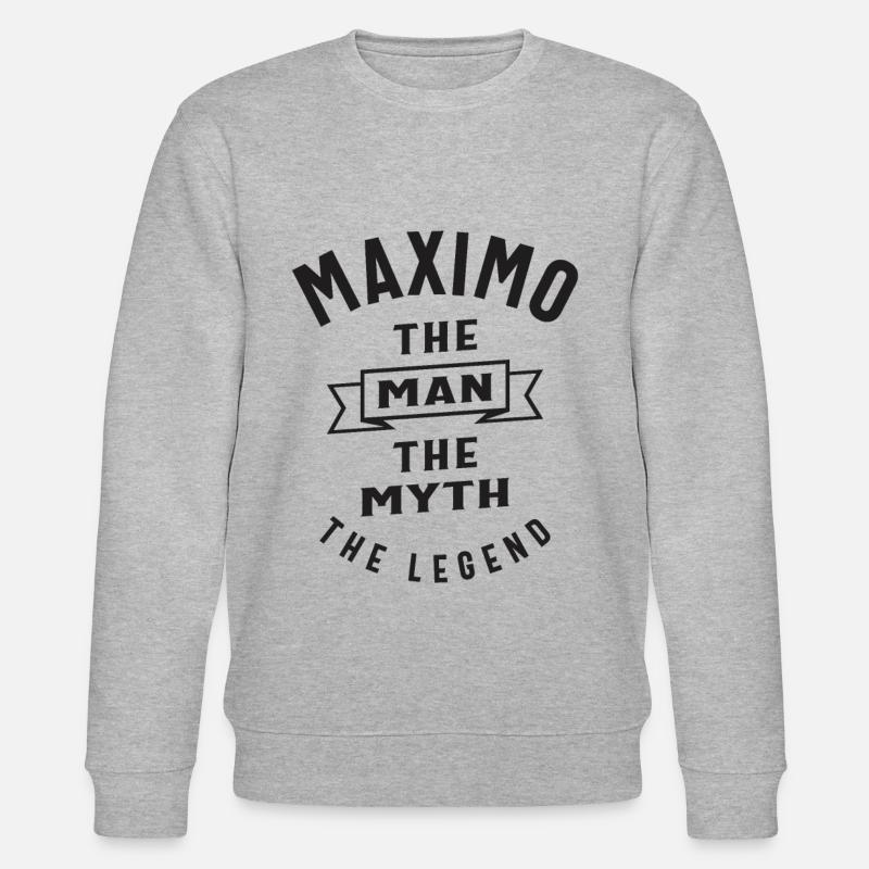 Maximo Benutzerdefinierter Name - Stanley/Stella Unisex Bio-Sweatshirt CHANGER  - Grau meliert