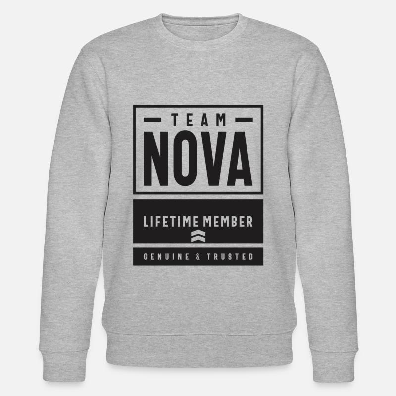 Nova Custom Name - Stanley/Stella CHANGER Unisex Organic Sweatshirt - heather grey
