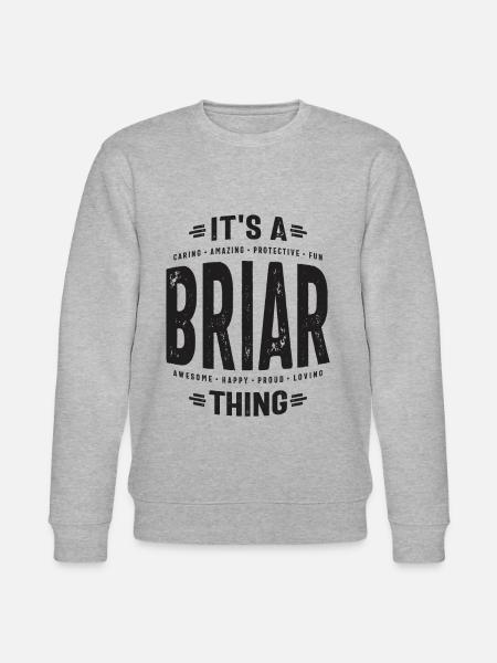 Briar Custom Name - Stanley/Stella CHANGER Unisex Organic Sweatshirt - heather grey