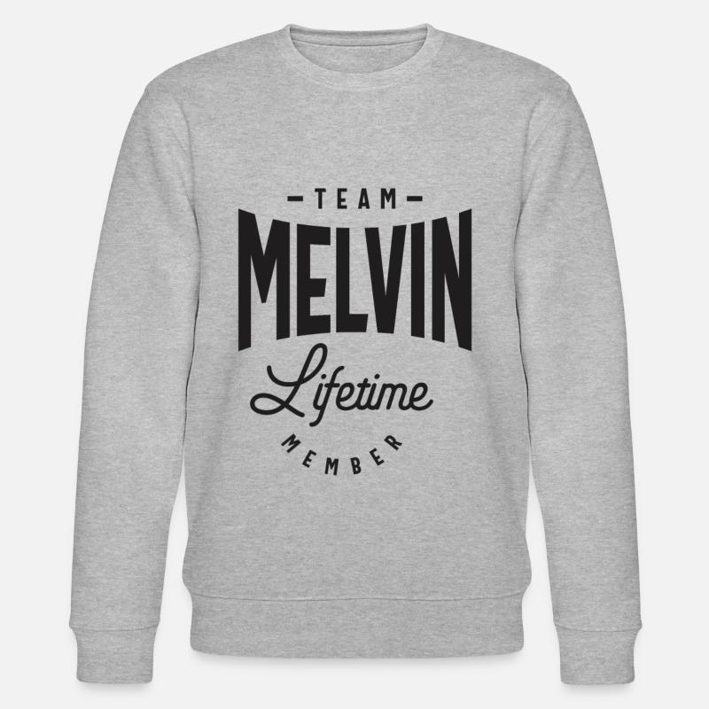 Melvin Custom Name - Stanley/Stella CHANGER Unisex Organic Sweatshirt - heather grey