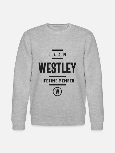 Westley Custom Name - Stanley/Stella CHANGER Unisex Organic Sweatshirt - heather grey