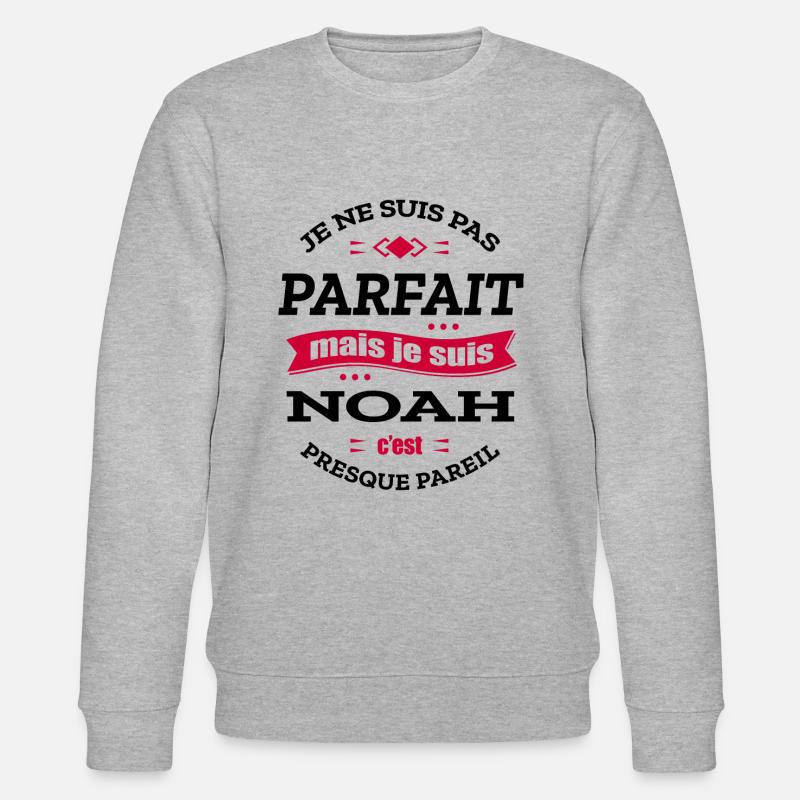 NOAH PARFAIT - PRENOM NOAH - Sweat bio CHANGER Stanley/Stella Unisexe - gris chiné