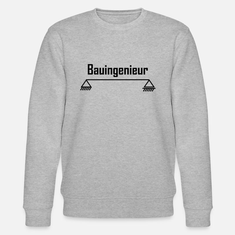 Bauingenieur und Einfeldträger - Stanley/Stella Unisex Bio-Sweatshirt CHANGER  - Grau meliert