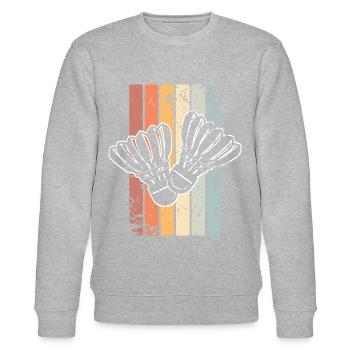 Badminton - Stanley/Stella Unisex Bio-Sweatshirt CHANGER  - Grau meliert - Vorne - Nik (191cm) & Marisol (170cm)