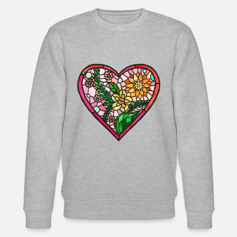Love Hart Lifde vitrail - Sweat bio CHANGER Stanley/Stella Unisexe - gris chiné