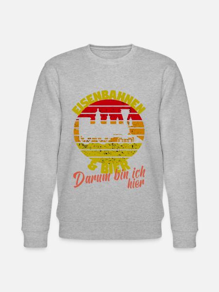 Modeleisenbahner Modeleisenbahn Modellzug Bier - Stanley/Stella Unisex Bio-Sweatshirt CHANGER  - Grau meliert