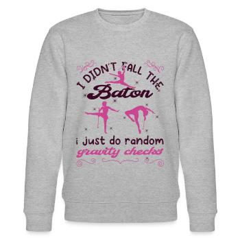 Gymnastik Tanz Baton Wirbeln Turnen - Stanley/Stella Unisex Bio-Sweatshirt CHANGER  - Grau meliert - Vorne - Nik (191cm) & Marisol (170cm)