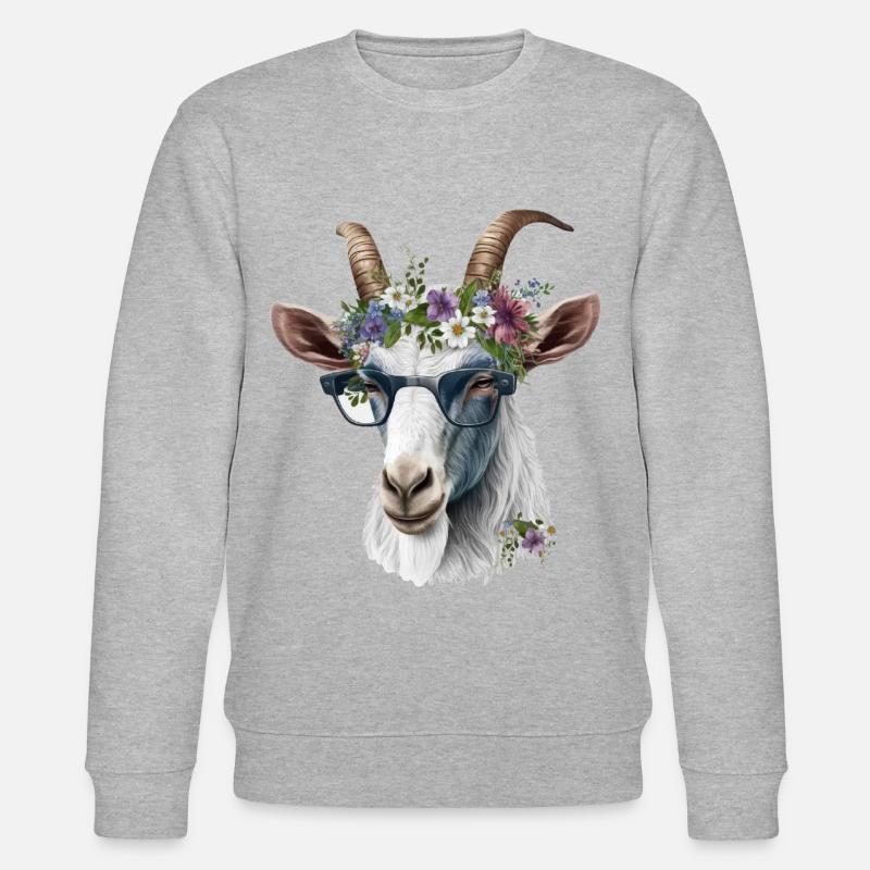 Chèvre fraîche - Sweat bio CHANGER Stanley/Stella Unisexe - gris chiné
