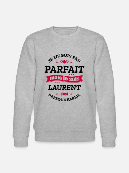 LAURENT PARFAIT - PRENOM LAURENT - Sweat bio CHANGER Stanley/Stella Unisexe - gris chiné