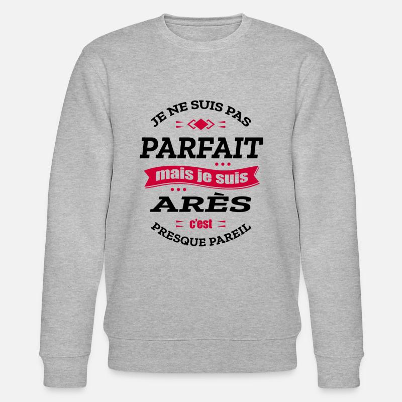 ARÈS PARFAIT - PRENOM ARÈS - Sweat bio CHANGER Stanley/Stella Unisexe - gris chiné