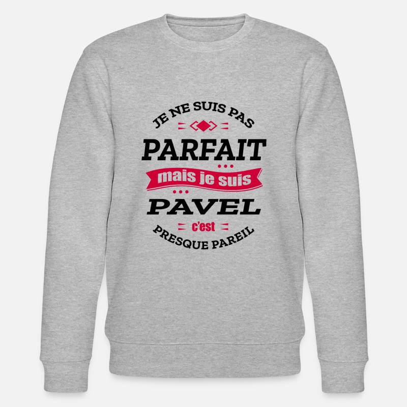 PAVEL PARFAIT - PRENOM PAVEL - Sweat bio CHANGER Stanley/Stella Unisexe - gris chiné