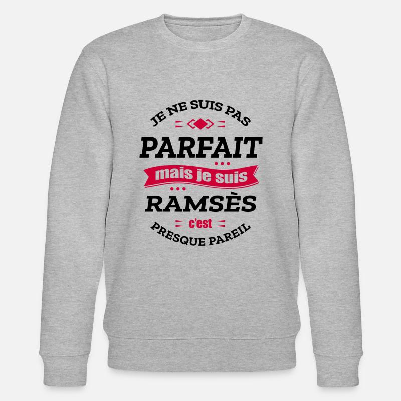 RAMSÈS PARFAIT - PRENOM RAMSÈS - Sweat bio CHANGER Stanley/Stella Unisexe - gris chiné