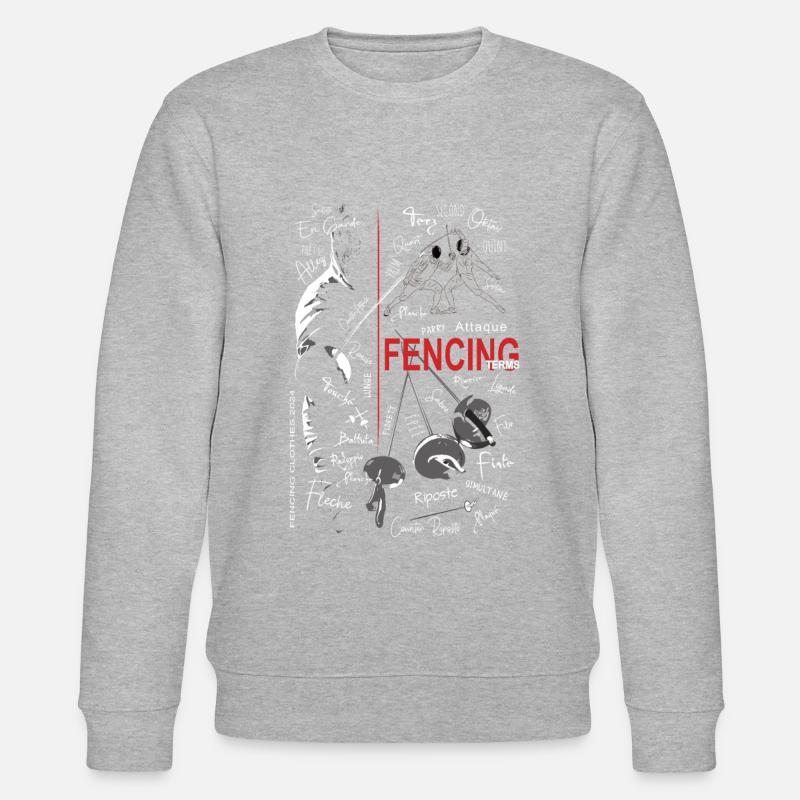 Fechten Begriffe Training Geschenk - Stanley/Stella Unisex Bio-Sweatshirt CHANGER - Grau meliert