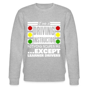 Driving Instructor Learner Drivers - Stanley/Stella Unisex Bio-Sweatshirt CHANGER  - Grau meliert - Vorne - Nik (191cm) & Marisol (170cm)