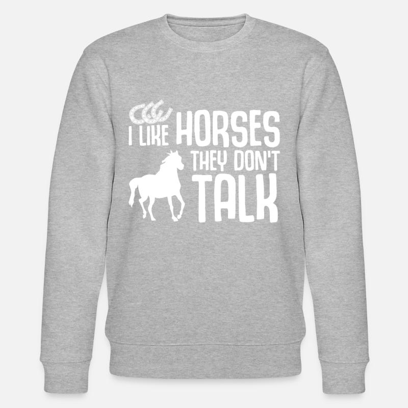 Chevaux Blague Équitation - Sweat bio CHANGER Stanley/Stella Unisexe - gris chiné
