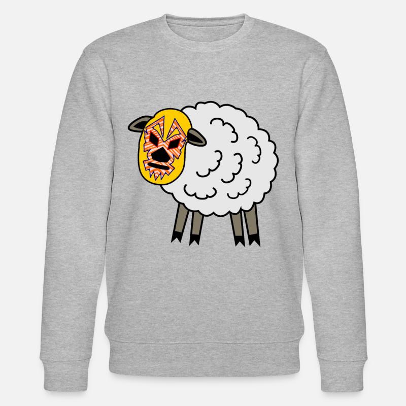 Lucha Libre Sheep Wrestling - Stanley/Stella Unisex Bio-Sweatshirt CHANGER  - Grau meliert