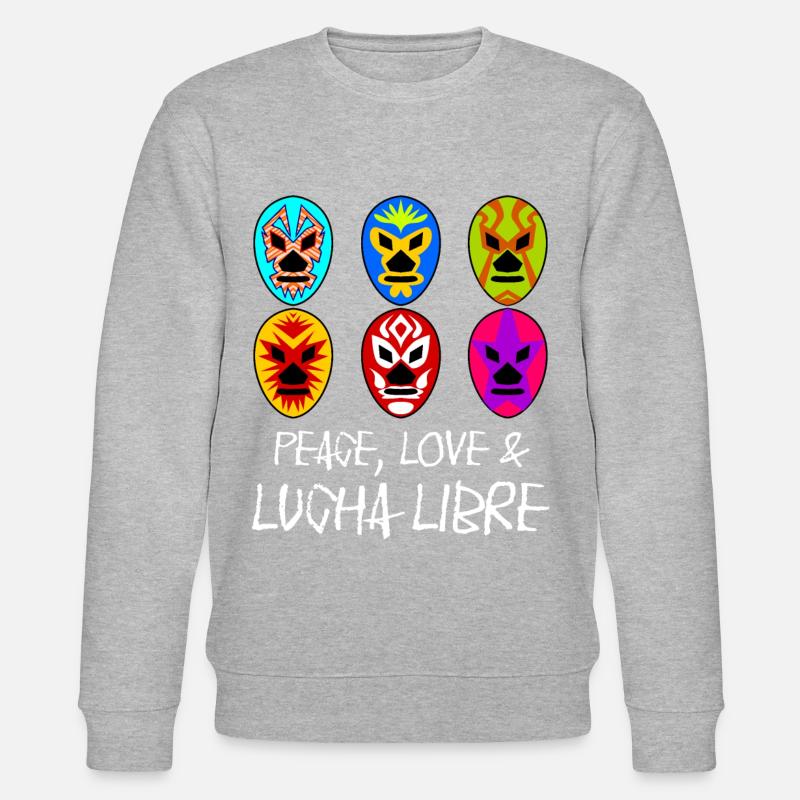 Lucha Libre Mask Wrestling - Stanley/Stella Unisex Bio-Sweatshirt CHANGER  - Grau meliert