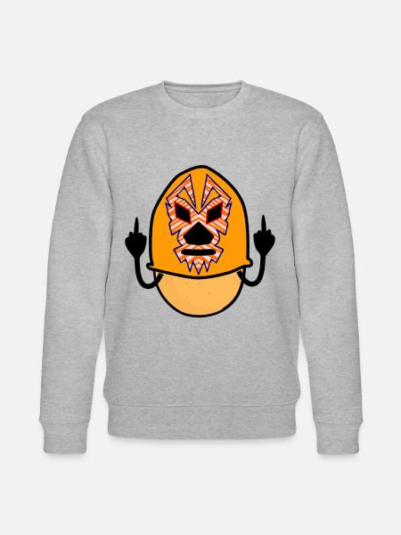 Lucha Libre Potato Wrestling - Stanley/Stella CHANGER Unisex Organic Sweatshirt - heather grey
