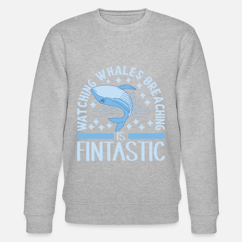 Whales Whale - Stanley/Stella CHANGER Unisex Organic Sweatshirt - heather grey