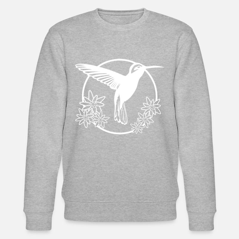 Colibri Fleurs Colibris - Sweat bio CHANGER Stanley/Stella Unisexe - gris chiné