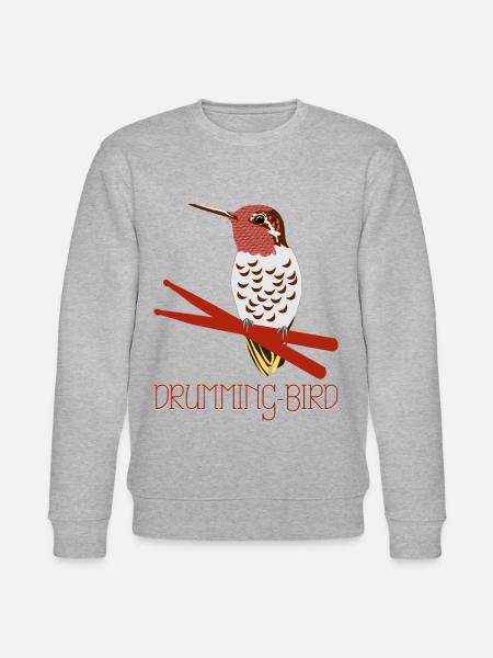 Hummingbird Drumsticks Hummingbirds - Stanley/Stella CHANGER Unisex Organic Sweatshirt - heather grey