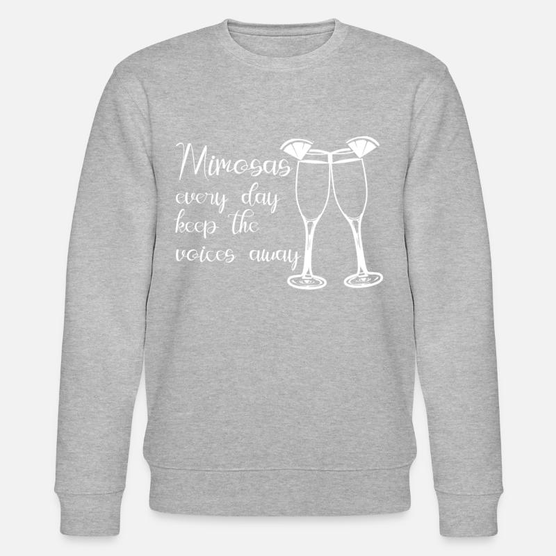 Mimosa Brunch Blague Mimosas - Sweat bio CHANGER Stanley/Stella Unisexe - gris chiné