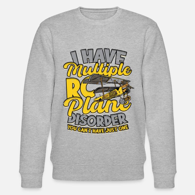 Model Airplane Model Airplane - Stanley/Stella CHANGER Unisex Organic Sweatshirt - heather grey