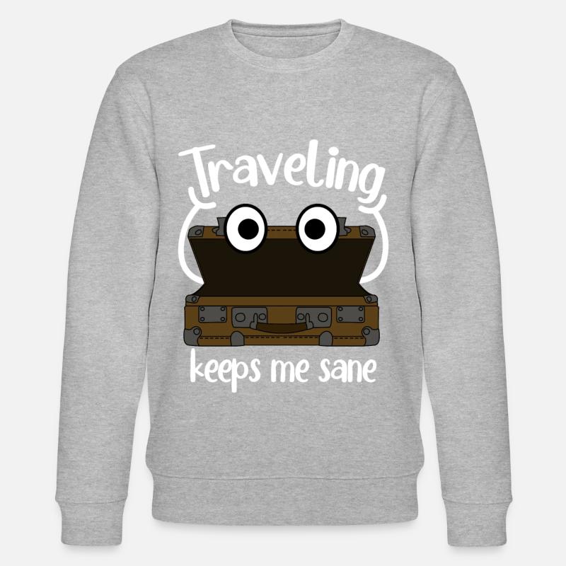 Suitcase Luggage Suitcases Tavelling - Stanley/Stella CHANGER Unisex Organic Sweatshirt - heather grey