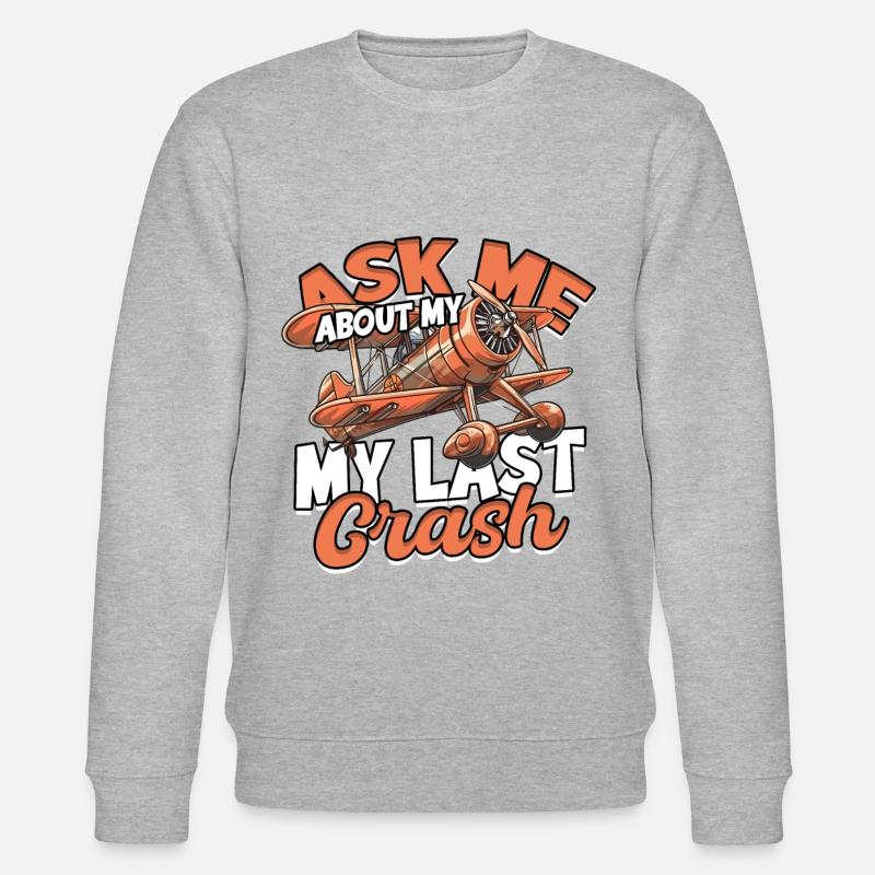 Model Airplane Model Airplane - Stanley/Stella CHANGER Unisex Organic Sweatshirt - heather grey