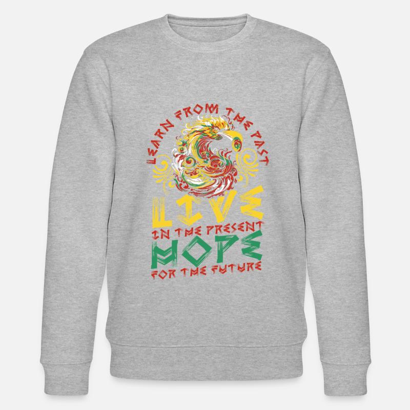 Sankofa Symbol Adinkra Ghana - Stanley/Stella CHANGER Unisex Organic Sweatshirt - heather grey