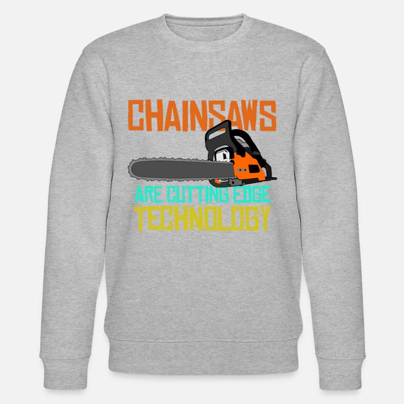 Chainsaws Chain Saw Chainsaw - Stanley/Stella Unisex Bio-Sweatshirt CHANGER  - Grau meliert