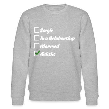 Autist Joke Autism Autistic - Stanley/Stella Unisex Bio-Sweatshirt CHANGER  - Grau meliert - Vorne - Nik (191cm) & Marisol (170cm)