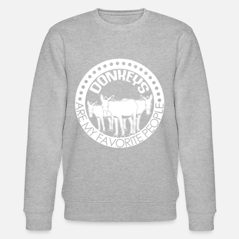 Donkey Joke with Donkeys - Stanley/Stella CHANGER Unisex Organic Sweatshirt - heather grey