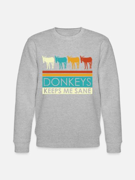 Donkey Retro Donkeys - Stanley/Stella CHANGER Unisex Organic Sweatshirt - heather grey