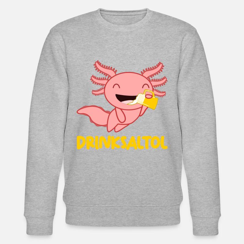 Axolotl Beer Axolotls - Stanley/Stella Unisex Bio-Sweatshirt CHANGER  - Grau meliert