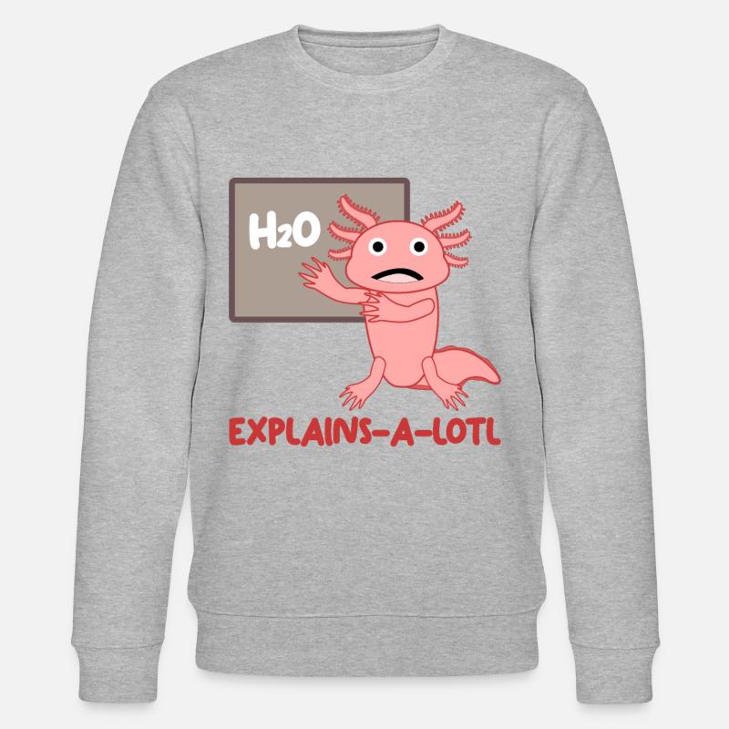 Axolotl Teaching Teacher Axolotls - Stanley/Stella CHANGER Unisex Organic Sweatshirt - heather grey