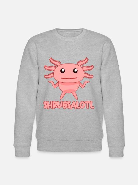 Axolotl Funny Axolotls - Stanley/Stella CHANGER Unisex Organic Sweatshirt - heather grey