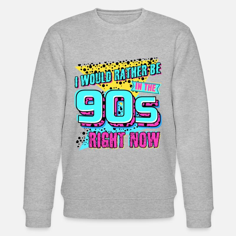 90s Retro 1990 Joke Disco - Stanley/Stella Unisex Bio-Sweatshirt CHANGER  - Grau meliert