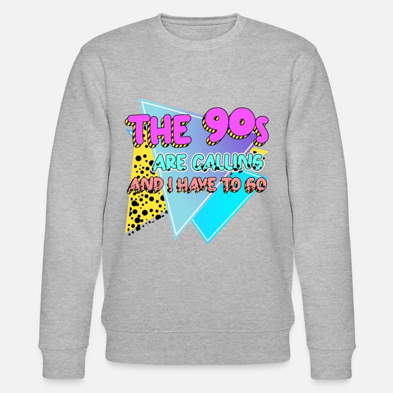 90s Retro Joke 1990 Disco - Stanley/Stella Unisex Bio-Sweatshirt CHANGER - Grau meliert